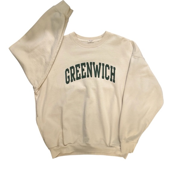 [John Galt] Cream Greenwich Crew Neck Sweatshirt - Picture 3 of 4